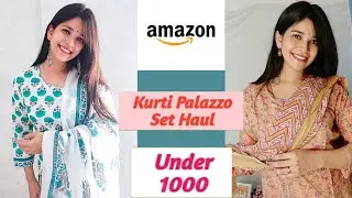 Amazon Kurta Palazzo Set Haul under 1000|Amazon Kurti,Palazzo Set Review|Summer Series1|Devyani Kale