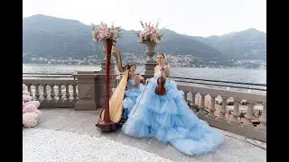 Harp & Violin Live Ceremony | Luxury Wedding on Lake Como