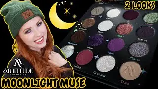 NEW Arttitude Cosmetics MOONLIGHT MUSE PALETTE Review + 2 Looks Tutorial