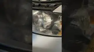 UV coating on a headlight
