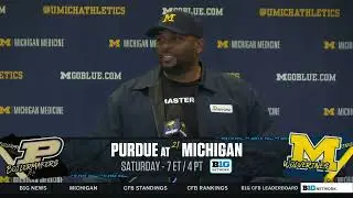 Sherrone Moore on Rivalry Win & Previews Matchup With Purdue | Michigan Football
