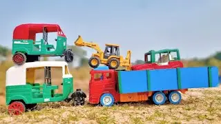 Bharat Mobility cng Auto rickshaw accident,Jcb 53x crash Ashok layland Big Dumper rescue? YOU Toys
