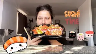 Sushi 🍣 MUKBANG con sorpresa del mio amore 😍😍 / Eating show! 🍱