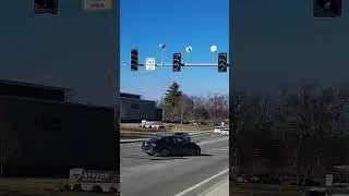 Flashing The Traffic Lights At Affton High School On A Chilly Day 