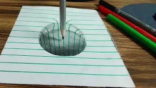 3D Hole Drawing ✏️ | Realistic Optical Illusion on Paper