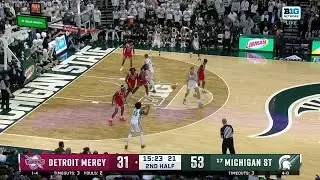 Jeremy Fears Lob to Carson Cooper for the ALLEY-OOP vs. Detroit Mercy | Michigan State Basketball