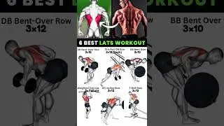 Top 6 Lats Workout for Wider Back 🔥 #workout #latsworkout
