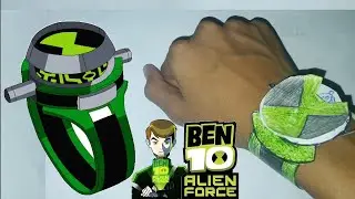 Como fazer o omnitrix do ben 10 alien force de papel!!!