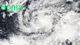 Tropical Storm Sonia Geocolour Satellite Imagery
