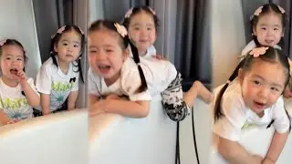อัยวาอัญญาเล่นกันบอกพี่วาเป็นพี่สายน้ำ อัญญาเป็นพี่สายรุ้งนะแบ่งกันค่ะ