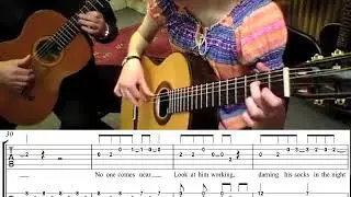 Eleanor Rigby guitar duo tab chart