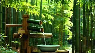✨ Peaceful Bamboo Forest Fountain 🎋 | Flowing Water Sounds for Sleep & Meditation