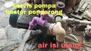 Cara servis pompa air pendorong yg biasa di gunakan pada air isi ulang