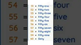 51 to 60 spelling, fifty one to sixty spelling✌💯#viral #one two thtee