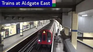 London Underground: Hammersmith and City and District line trains at Aldgate East