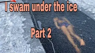 I swam under the ice again🥶🧊