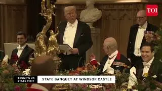 LIVE Trump Honored By King Charles At Royal Banquet; Windsor Castle Goes Wild  Trump In UK