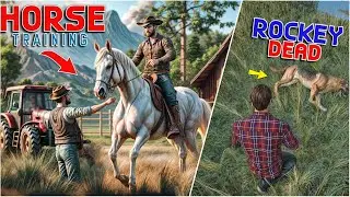 Horse Training🐎,  😭Rockey Dead🐶 EP:26 Ranch Simulator | 🤠 Spanker Farming