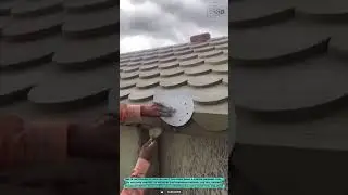Roof Tile Shaping Tool: Curved Template for Precise Concrete Roof Finishing