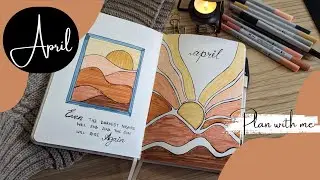 April plan with me video | Journal | Monthly cover page #journalwithme #bulletjournal #planwithme