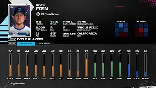 【MLBTheShow25Stats/メジャーリーグ選手能力】Rangers1A 10 Gavin Fien TEX1A ギャビン・フィエン選手