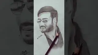 Ajay Devan drawing with a pancil!! drawing Ajay Devan! Drawing! #drawing #ajeydevgan #shorts