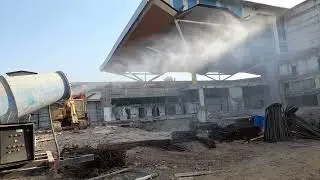 Fog machine use in Delhi pollution control