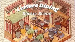LEISURE DINING | ASMR | 3D DIY STICKER SCENE | RELAXING MINIATURE STICKERS