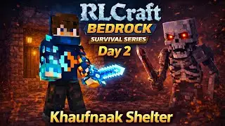RLcraft Bedrock – Dangerous Shelter & Red-Eye Skeleton Battle ! Part 2