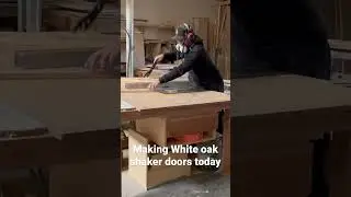 White Oak Shaker doors #woodworking #whiteoak #woodshop #tablesaw #customcabinets