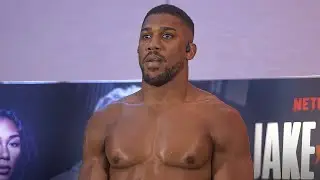 Anthony Joshua &bull; Commission Weigh in | Vs. Jake Paul | Netflix Boxing