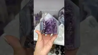 Stunning Amethyst Tower! 💜 #crystals #crystalshop #smallbusiness #crystalmagic #amethyst #healing