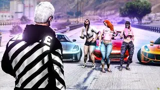 GTA V - VIDA DE JOVEM | ELAS ME DESAFIARAM, MENINAS vs MENINOS NO RACHA Ep.92