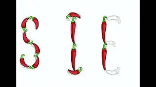 Chili smile typography design
