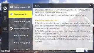 RoS - STREAM REWARDS!! Rules Of Survival