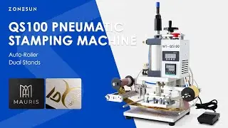 ZONESUN ZS-QS100 Pneumatic Hot Stamping Machine for Leather Paper Plastic Product