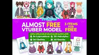 Unlock Your Virtual Persona with Free Live2D Vtuber Model with 3 Extra Outfits