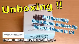 Unboxing PGYTECH Universal Mount to 1/4 and Compare with GoPro Thumb Screw