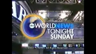 ABC World News Tonight Sunday (USA) With Carole Simpson, Intro Aug. 10, 2003