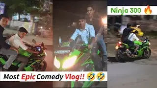 Funny Vlog With Brothers 🤪😂 | Kawasaki Ninja 300 | Rahil Shaikh | Jalna Rider