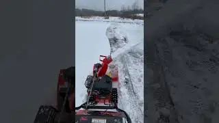 Clearing driveway with Ariens snowblower