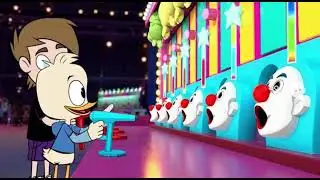 Aiden and Dewey are having fun in the indoor amusement park
