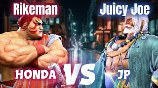 SF6 🔥 Rikeman Barnet (#2 Ranked E. Honda) vs Juicy Joe (JP) 🔥 High-Level Matches - DOUBLE PERFECT!