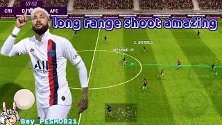 long range shoot from Neymar jr 🚀 PES mobile 2022 🔥 #pes2021 #efootball #shorts