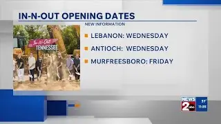 In-N-Out announces opening dates for TN locations