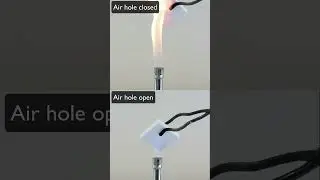How clean are yellow and blue bunsen burner flames? #science #scienceexperiment