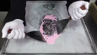 Приготовление мороженого (свёкла, Oreo и банановое молоко).