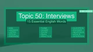 Topic 50: Interviews &mdash; Questions and answers | Learn 5-Minute English Fast with MD