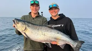 Lake Michigan King Salmon Fishing out of Manistee Michigan!!!! (8/2/2025) 