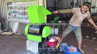 Trial Giling Limbah Kain Kaos, Mesin Penggiling Limbah Plastik, Kain, Karung, Kertas & Kompos GX-30